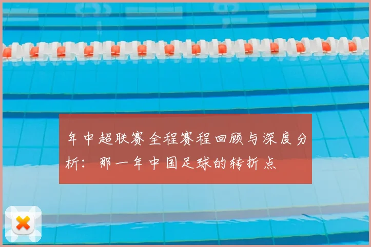 年中超联赛全程赛程回顾与深度分析:那一年中国足球的转折点