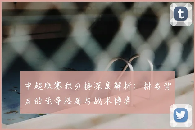 中超联赛积分榜深度解析:排名背后的竞争格局与战术博弈